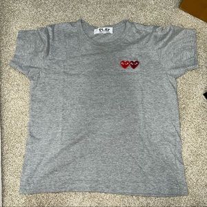 CDG double heart Tshirt